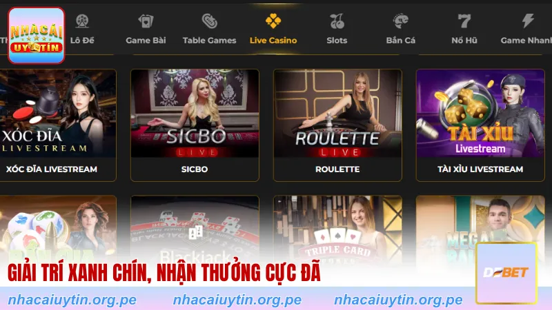 Giải trí xanh chín, nhận thưởng cực đã