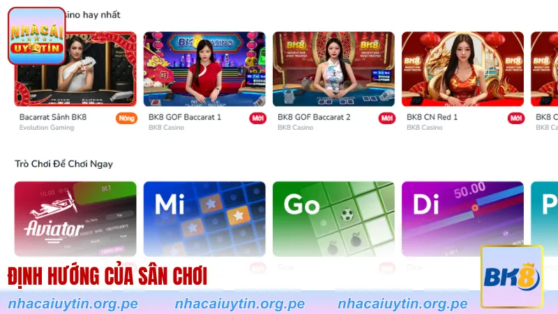 Định hướng của sân chơi