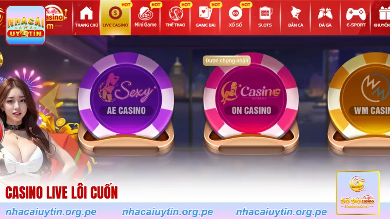 Casino live lôi cuốn