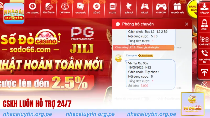 CSKH luôn hỗ trợ 24/7