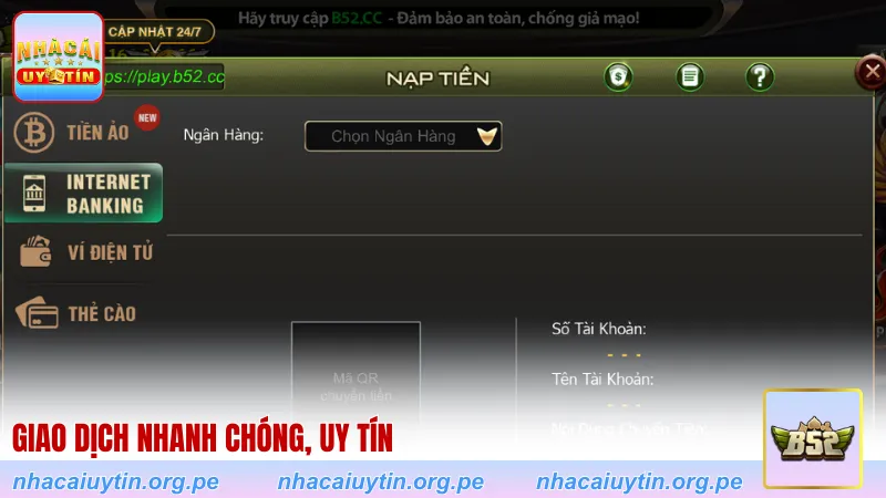 Giao dịch nhanh chóng, uy tín