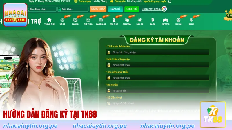 Hướng dẫn đăng ký tại TK88