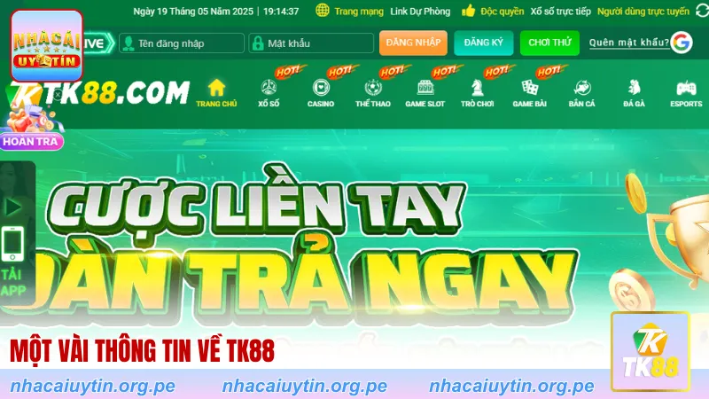 Một vài thông tin về TK88