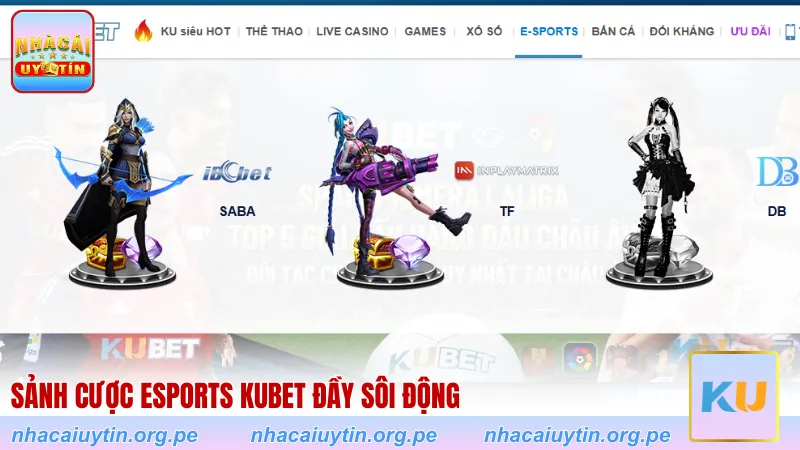 Sảnh cược Esports KUBET đầy sôi động