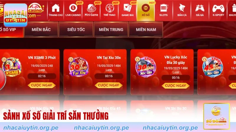 Sảnh xổ số giải trí săn thưởng