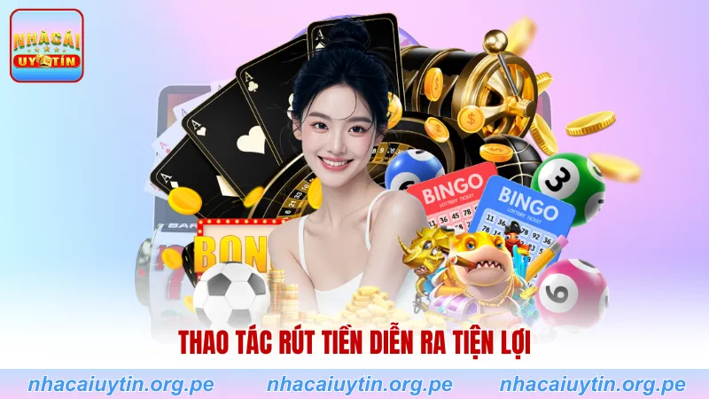 Thao tác rút tiền diễn ra tiện lợi