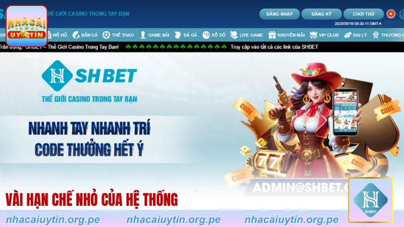 Vài hạn chế nhỏ của hệ thống