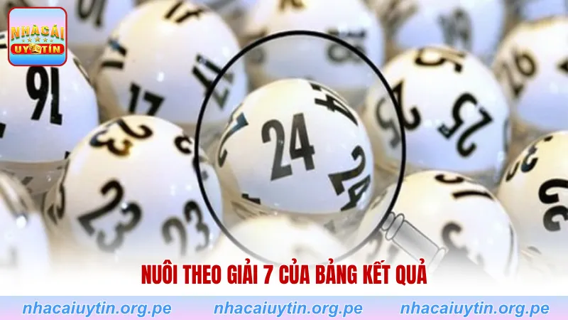 Nuôi theo giải 7 của bảng kết quả
